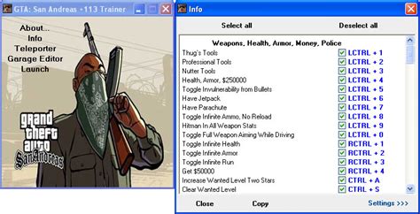 grand theft auto san andreas trainer|The GTA Place .